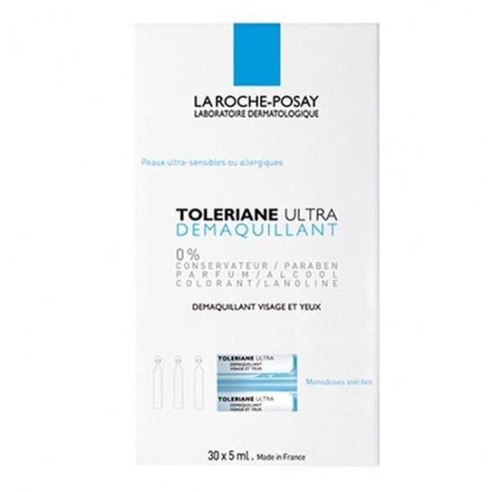 La Roche Posay Tolériane démaquillant yeux et visage 2x30 doses 5ml