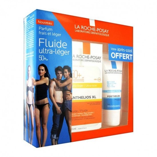 La Roche Posay anthelios XL fluide ultra léger SPF 50 50ml + posthelios après soleil 40ml OFFERT