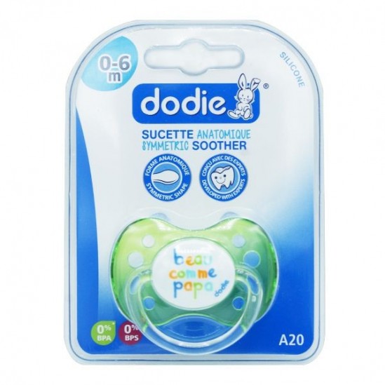 Dodie sucette anatomique silicone n°20 de 0 à 6 mois