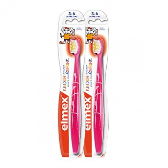 Elmex brosse à dents enfant 3-6 ans lot de 2