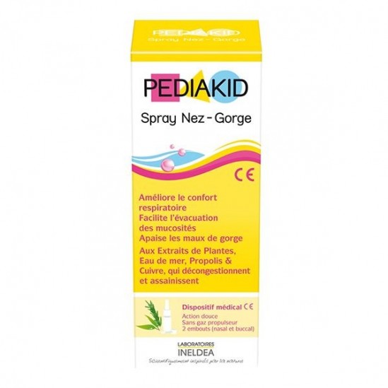 Ineldea Pediakid Spray Nez-Gorge 2 Embouts 20 ml