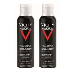 Vichy homme mousse de rasage anti-irritations 2x200ml 