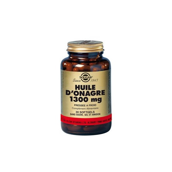 Solgar Huile d’onagre complément alimentaire 1300mg 60 softgels