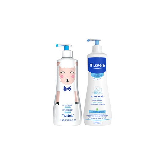 Mustela Hydra Bébé lait corps flacons pompe 500ml