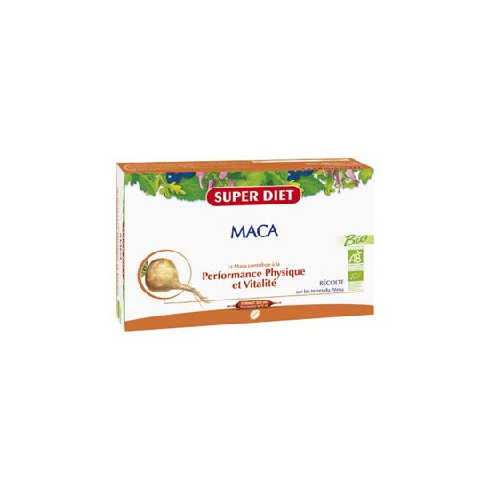 Superdiet Maca bio complément alimentaire 20 ampoules