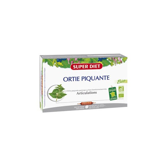 Superdiet Ortie piquante bio complément alimentaire 20 ampoules