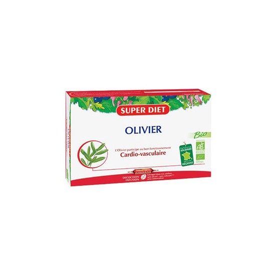 Superdiet Olivier bio complément alimentaire 20 ampoules