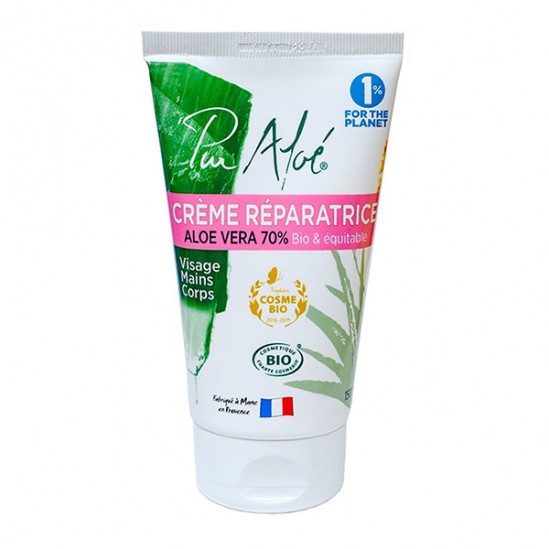 Puraloé Crème réparatrice 70% aloé vera 150ml