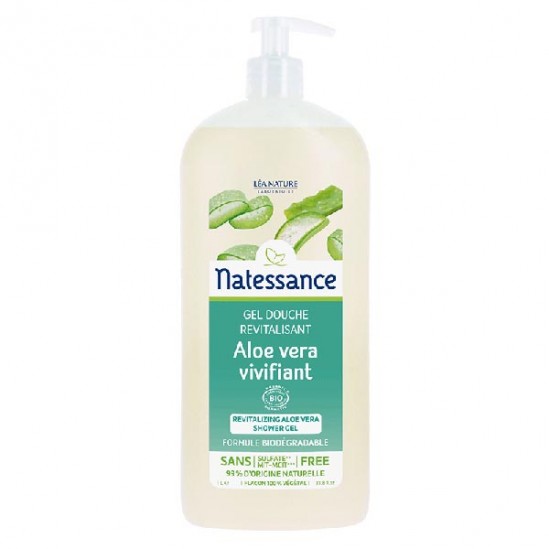 Natessance Gel douche aloe vera sans sulfates 1L