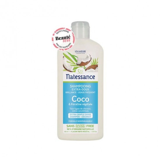 Natessance Shampooing extra-doux coco & kératine végétale 250ml