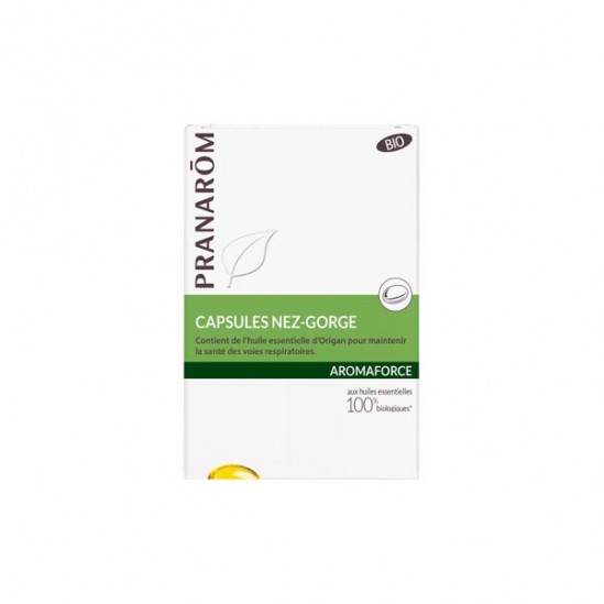 Pranarôm Aromaforce nez-gorge 30 capsules