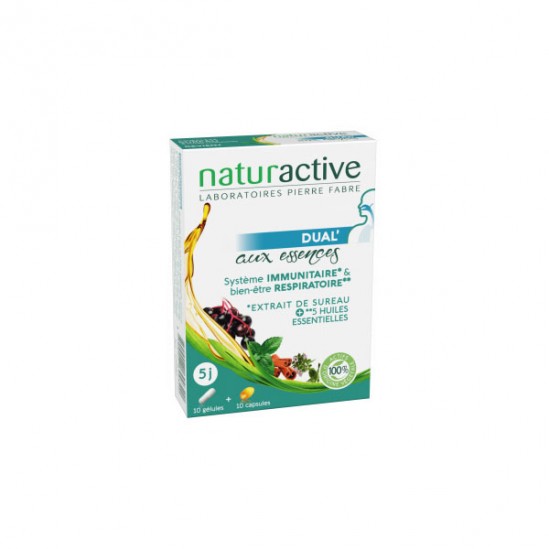 Naturactive dual aux essences sureau + huiles essentielles 10 gélules+ 10 capsules