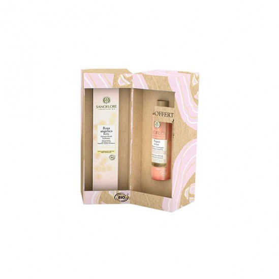 Sanoflore coffret de noël rosa angelica crème hydratante riche