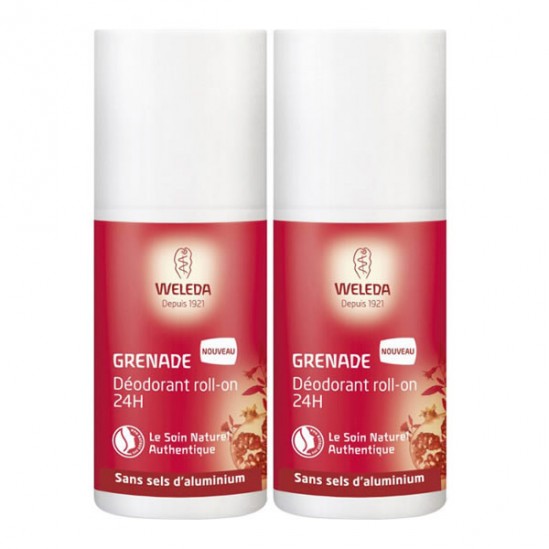 Weleda grenade déodorant roll-on 24h duo 50ml