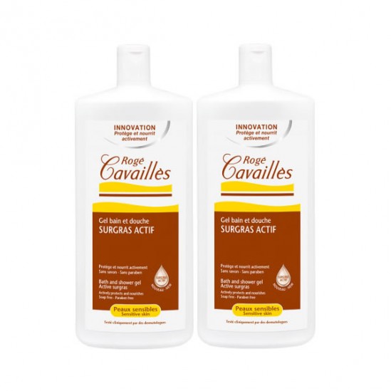 Rogé cavaillès gel bain et douche lait et miel 2x400ml