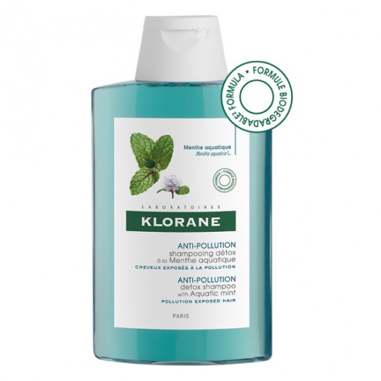 Klorane shampooing détox à la menthe aquatique 200ml