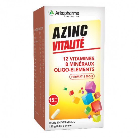 Arkopharma Azinc forme et vitalité 120 gélules