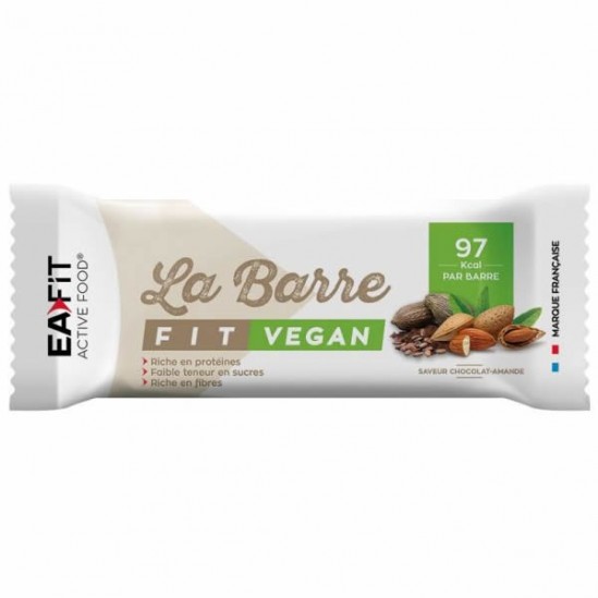 Eafit la barre fit vegan saveur chocolat amande boite de 12 x 28g Eafit la barre fit vegan saveur chocolat amande boite de 12 x 28g