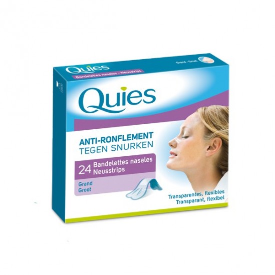 Quies anti-ronflement 24 bandelettes nasales petit Quies anti-ronflement 24 bandelettes nasales petit