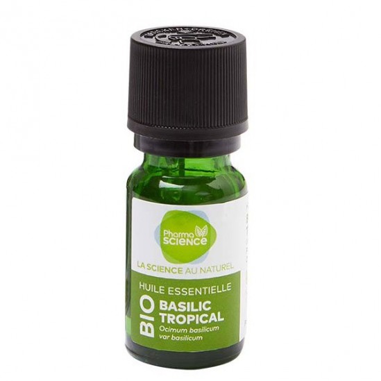 Pharmascience basilic tropical bio huile essentielle 10ml Pharmascience basilic tropical bio huile essentielle 10ml