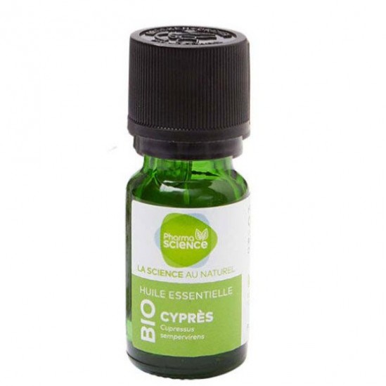 Pharmascience cyprès bio huile essentielle 10ml Pharmascience cyprès bio huile essentielle 10ml