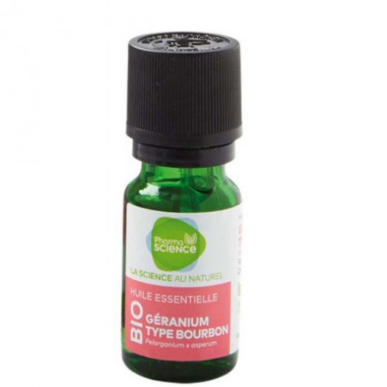 Pharmascience géranium type bourbon bio huile essentielle 5ml Pharmascience géranium type bourbon bio huile essentielle 5ml