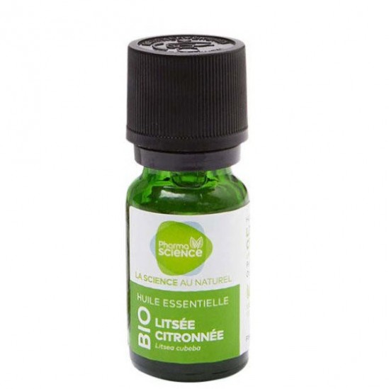 Pharmascience litsée citronnée bio huile essentielle 10ml Pharmascience litsée citronnée bio huile essentielle 10ml