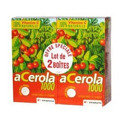 Arkopharma acerola 1000 lot de 2 x 30 comprimés