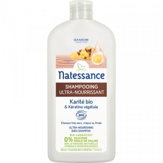 Natessance shampooing ultra-nourrissant karité bio 500ml Natessance shampooing ultra-nourrissant karité bio 500ml