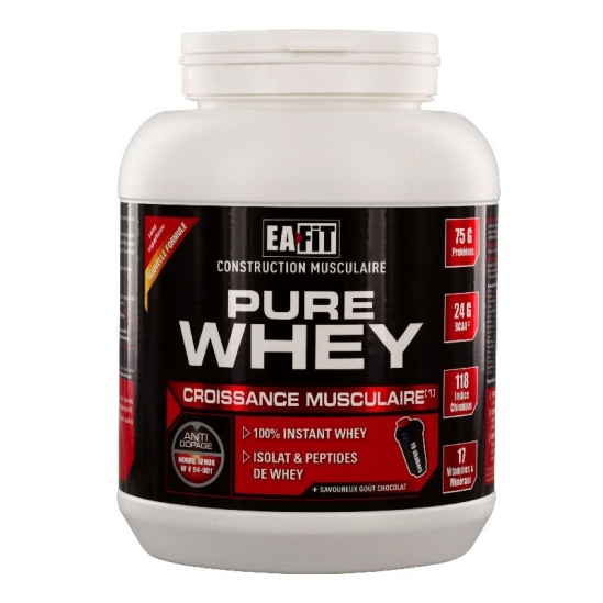 Eafit pure whey croissance musculaire chocolat 750g