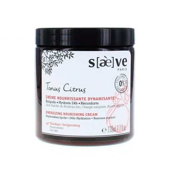 Saeve tonus citrus crème nourrissante dynamisante 230ml Saeve tonus citrus crème nourrissante dynamisante 230ml