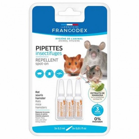 Francodex insectifuges Repellent spot-on 3x0.3ml Francodex insectifuges Repellent spot-on 3x0.3ml