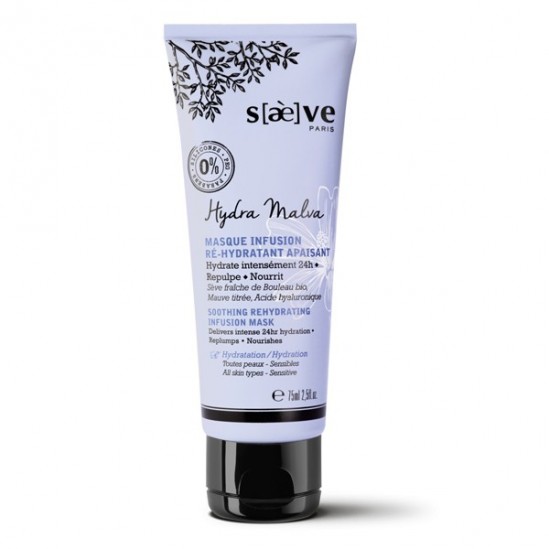 Saeve hydra malva masque  infusion ré-hydratant apaisant 75ml Saeve hydra malva masque  infusion ré-hydratant apaisant 75ml