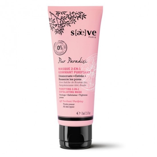 Saeve pur paradisi masque 2 en 1 gommant purifiant 75ml Saeve pur paradisi masque 2 en 1 gommant purifiant 75ml