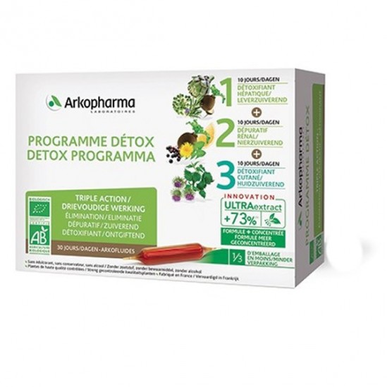 Arkopharma arkofluides bio programme détox triple action 30 ampoules Arkopharma arkofluides bio programme détox triple action 30 ampoules