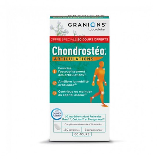 Granions chondrostéo+ articulations 180 comprimés 154g Granions chondrostéo+ articulations 180 comprimés 154g