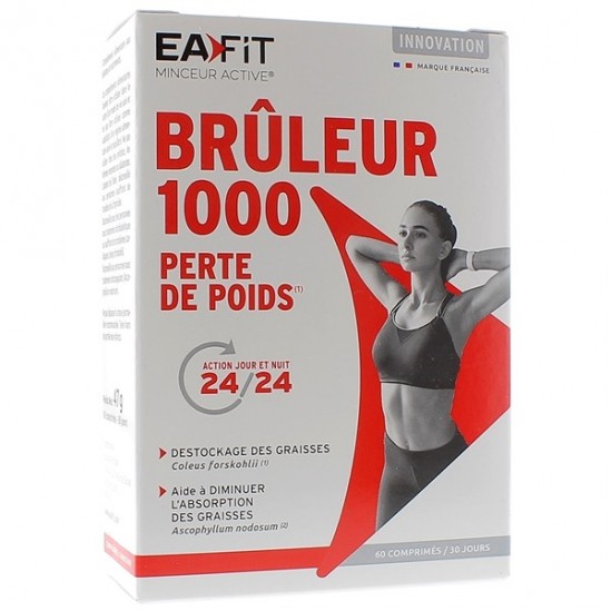Eafit brûleur 1000 perte de poids 60 comprimés 47g Eafit brûleur 1000 perte de poids 60 comprimés 47g