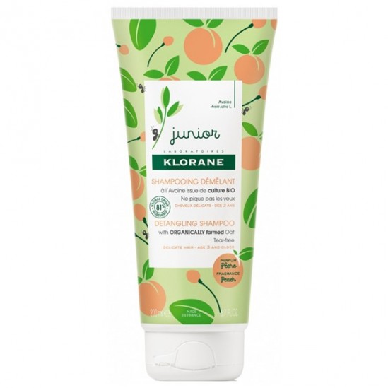 Klorane junior shampoing démêlant pêche 200ml Klorane junior shampoing démêlant pêche 200ml