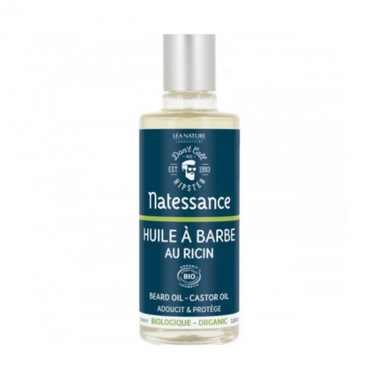 Natessance huile à barbe au ricin bio 100ml Natessance huile à barbe au ricin bio 100ml