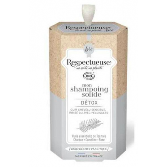 Respectueuse Shampooing Solide Detox Cuire Chevelu sensible, Irrité ou avec Pellicules 75g Respectueuse Shampooing Solide Detox Cuire Chevelu sensible, Irrité ou avec Pellicules 75g