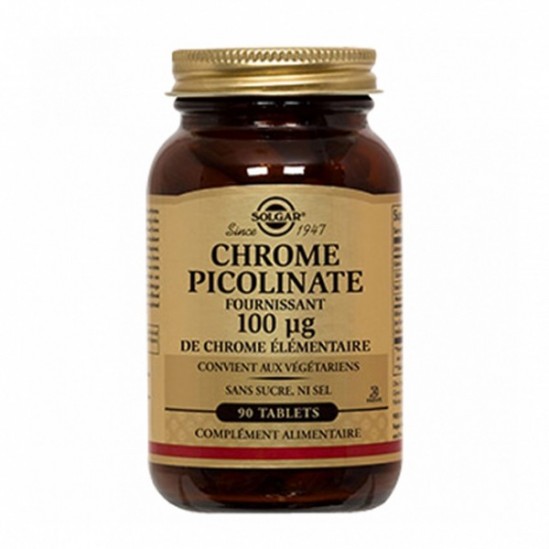 Solgar Chrome Picolinate 100ug 90 Tablets Solgar Chrome Picolinate 100ug 90 Tablets