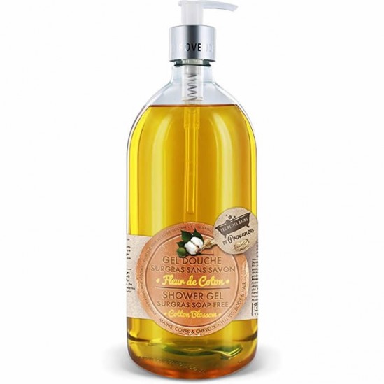Les petits bains de provence gel douche surgras fleur de coton 1L Les petits bains de provence gel douche surgras fleur de coton 1L