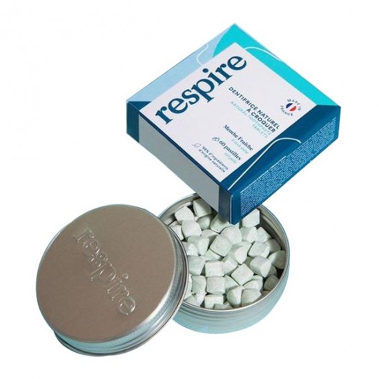 Respire dentifrice solide 60 pastilles 20g Respire dentifrice solide 60 pastilles 20g