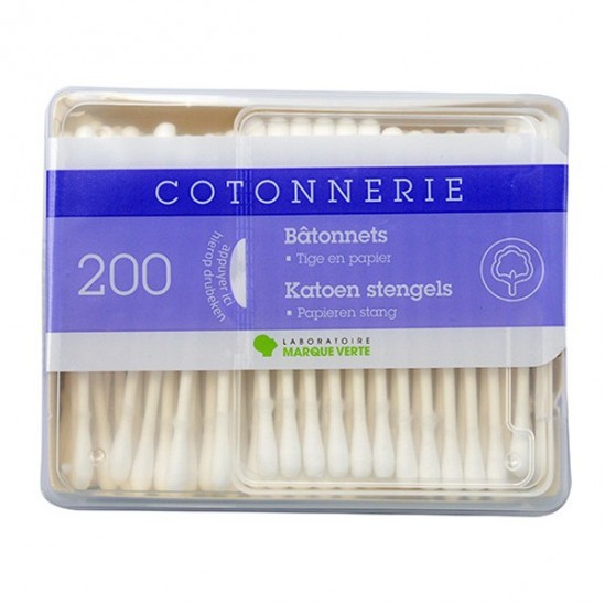 Marque verte bâtonnets coton-tiges 200 pièces Marque verte bâtonnets coton-tiges 200 pièces
