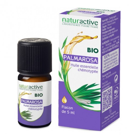 Naturactive palmarosa huile essentielle bio 5ml Naturactive palmarosa huile essentielle bio 5ml