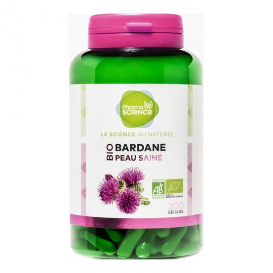 Pharmascience bardane bio peau saine 200 gélules Pharmascience bardane bio peau saine 200 gélules