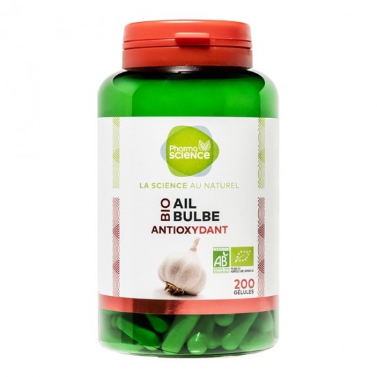 Pharmascience ail bulbe bio antioxydant 200 gélules Pharmascience ail bulbe bio antioxydant 200 gélules