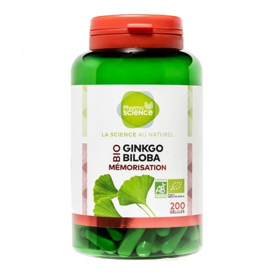 Pharmascience ginkgo biloba bio mémorisation 200 gélules Pharmascience ginkgo biloba bio mémorisation 200 gélules