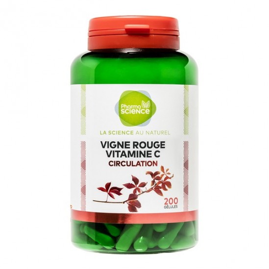 Pharmascience vigne rouge vitamine C circulation 200 gélules Pharmascience vigne rouge vitamine C circulation 200 gélules