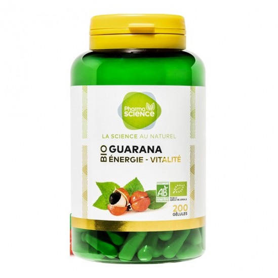 Pharmascience guarana bio énergie vitalité 200 gélules Pharmascience guarana bio énergie vitalité 200 gélules